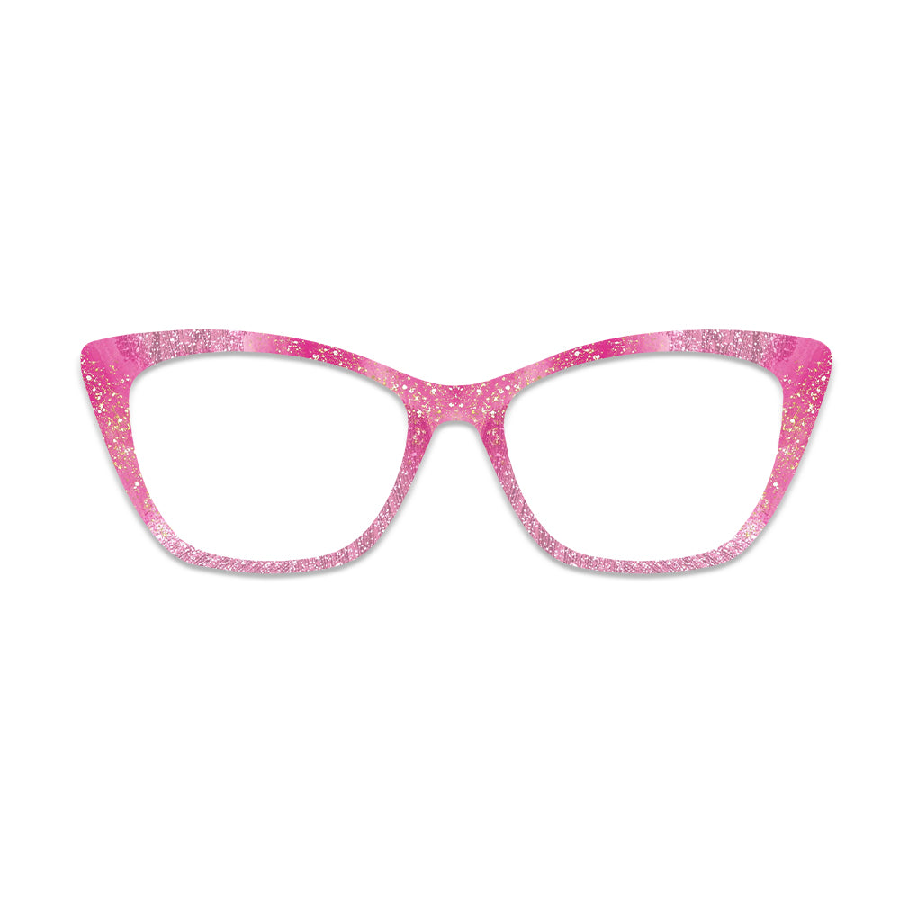 Pink Glitter Pattern Glasses Toppers #9559990779