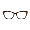 Glitter Leopard Print Pattern Glasses Toppers #9659020217