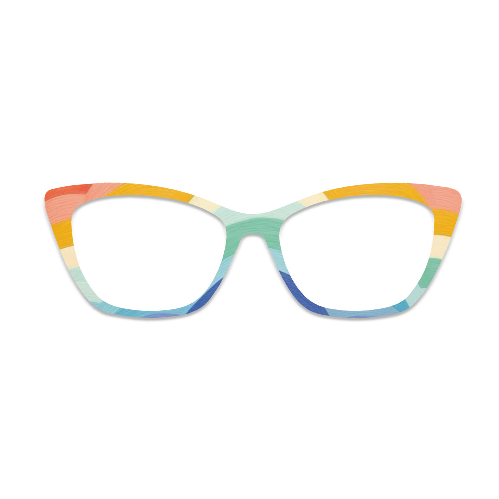 Color Block Texture Glasses Toppers #3795938793