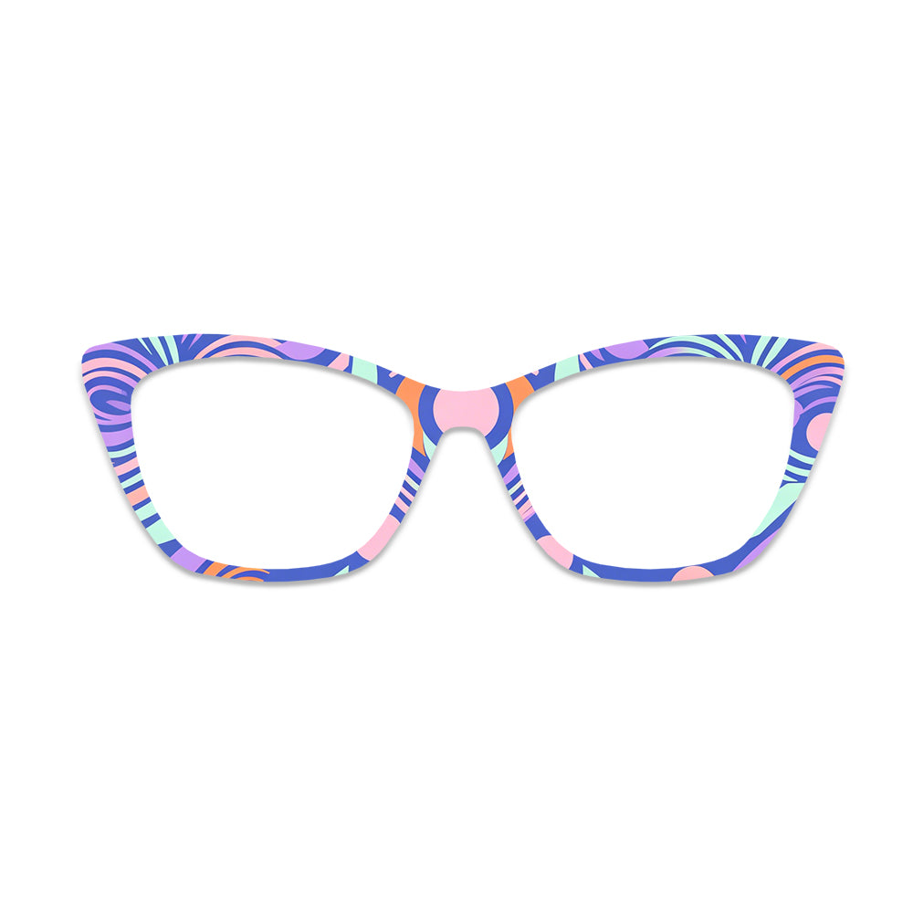 Pastel Swirl Stripe Pattern Glasses Toppers #9696923019