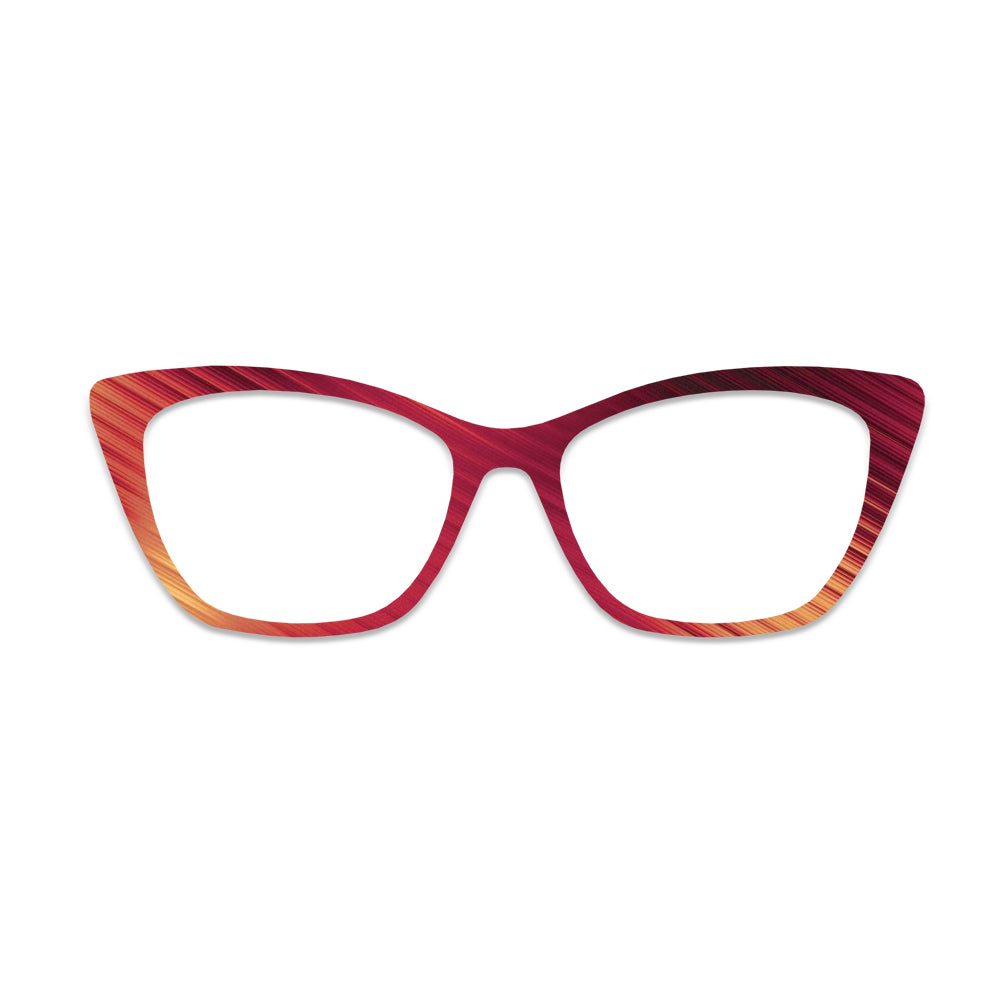 Warm Diagonal Striped Pattern Glasses Toppers #9701499761
