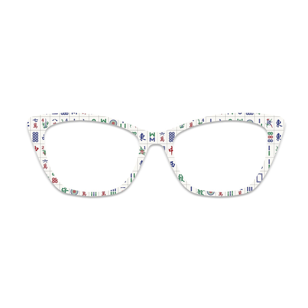 Mahjong Tiles Pattern Glasses Toppers #9713127310