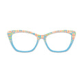 Tropical Hibiscus Checkered Pattern Glasses Toppers #9729118605