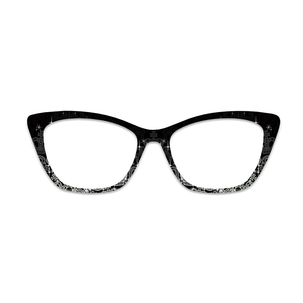 Sparkling Rhinestone Pattern Glasses Toppers #9786911147