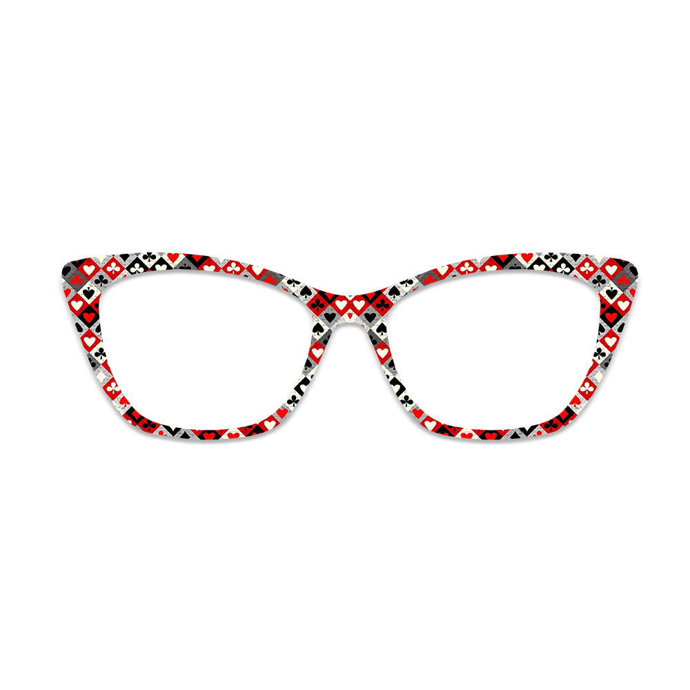 Playing Card Suits Pattern Glasses Toppers #9844018354