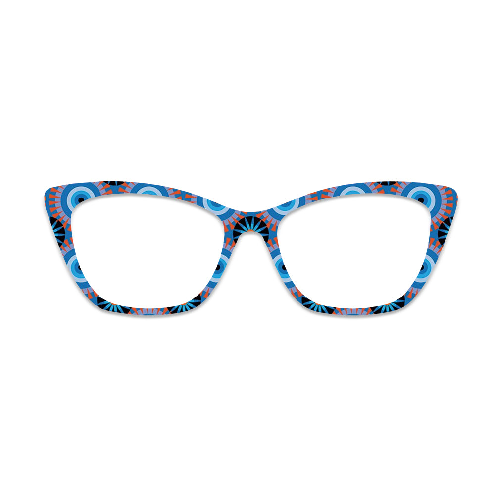 Evil Eye Mandala Pattern Glasses Toppers #9853939120