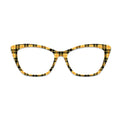 Yellow Tartan Plaid Pattern Glasses Toppers #9855895702
