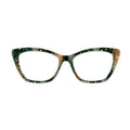 Emerald Gold Splatter Pattern Glasses Toppers #9864259139
