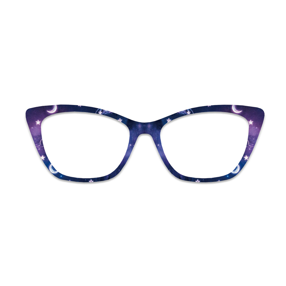 Galaxy Moon Star Pattern Glasses Toppers #9887659761