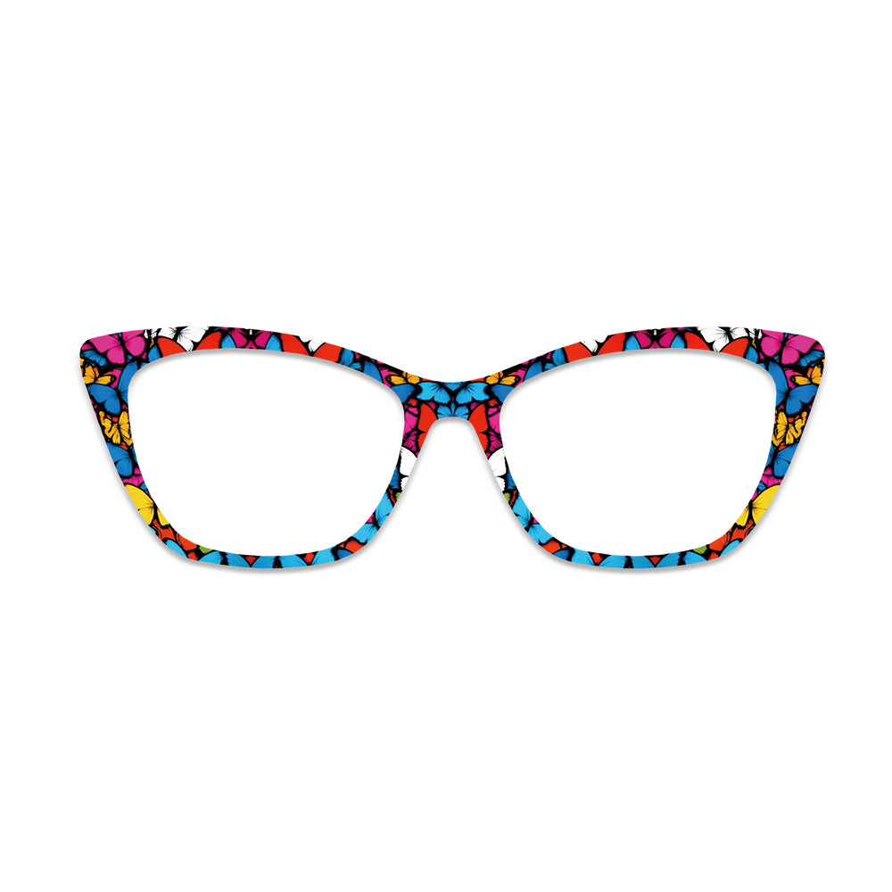 Colorful Butterfly Pattern Glasses Toppers #9888925019