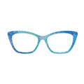 Blue Watercolor Web Pattern Glasses Toppers #9958992698
