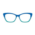Blue Teal Gradient Pattern Glasses Toppers #5264364129