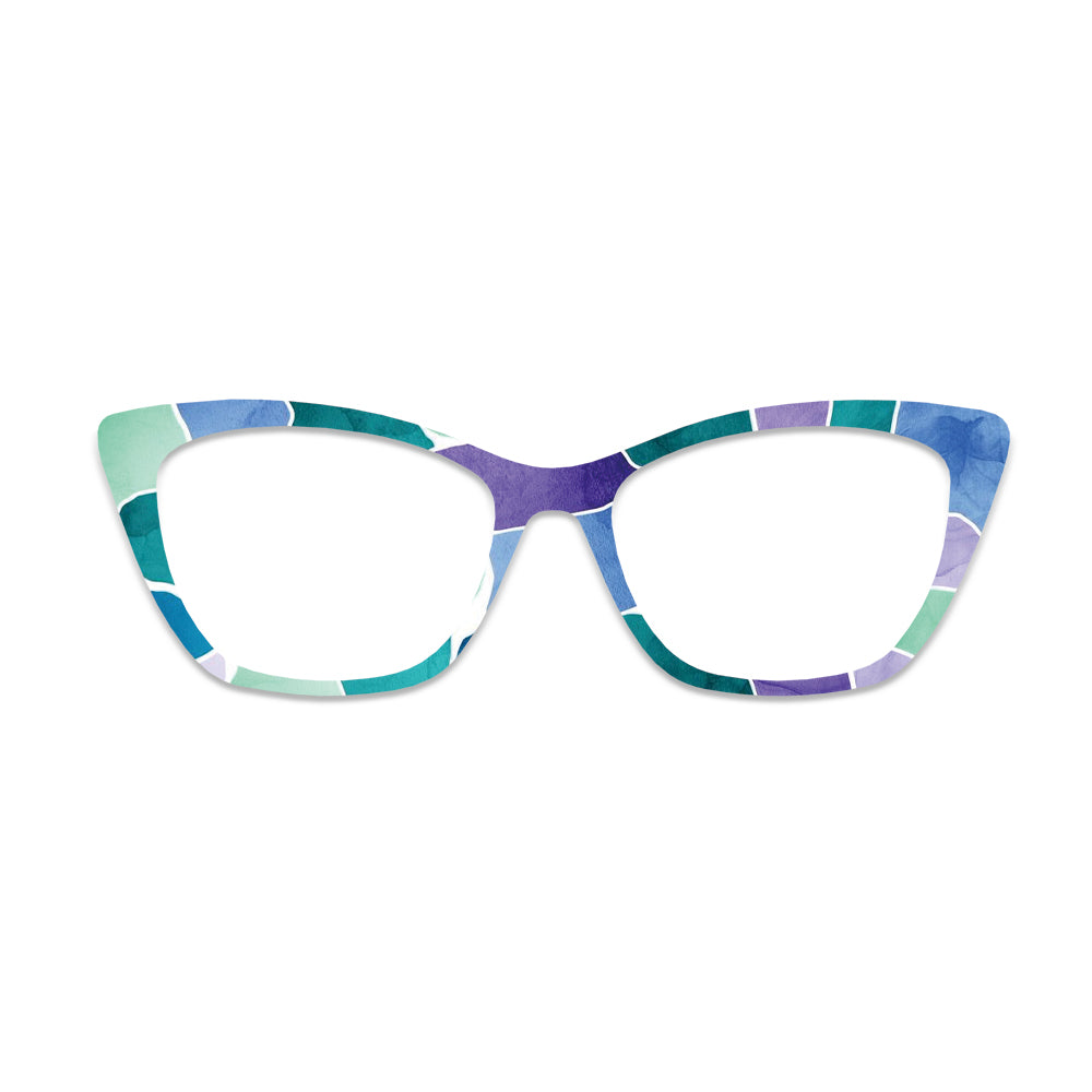 Watercolor Stained Glass Glasses Toppers #2573990937