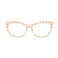 Brown‑Pink Checkered Ice Cream Pattern Glasses Toppers #6531608500
