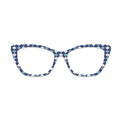 Blue White Argyle Pattern Glasses Toppers #6002289654