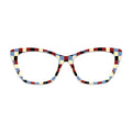 Retro Color Checkerboard Pattern Glasses Toppers #6872312648