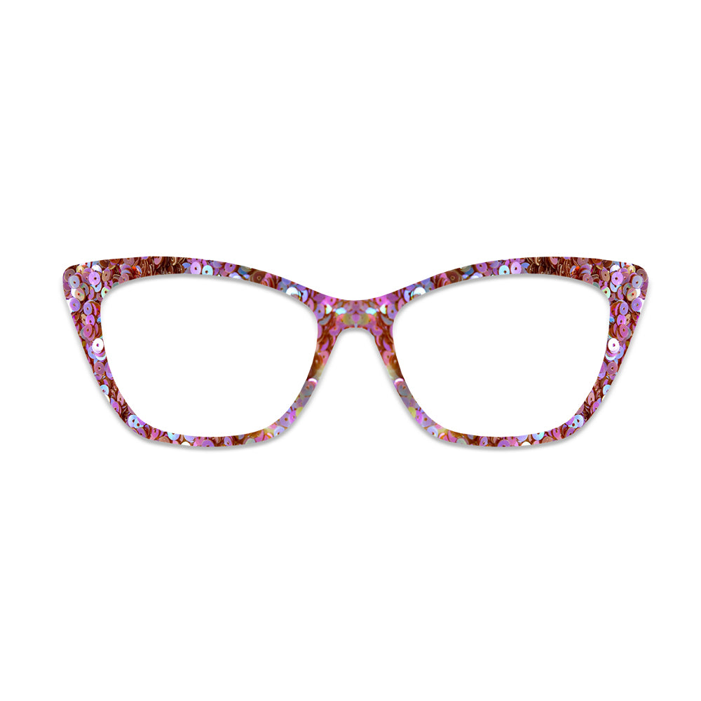 Iridescent Sequin Pattern Glasses Toppers #2726527553