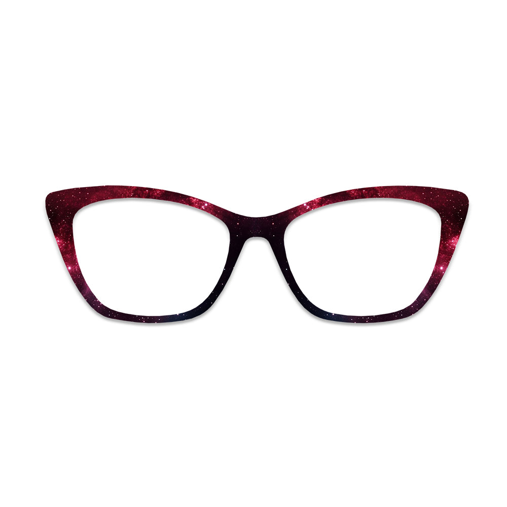 Wine Red Galaxy Glasses Toppers #1350273499