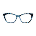 Black Base Blue Splatter Glasses Toppers #3850347598