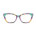 Purple Background Colorful Flower Polka Dot Glasses Toppers #4279515581