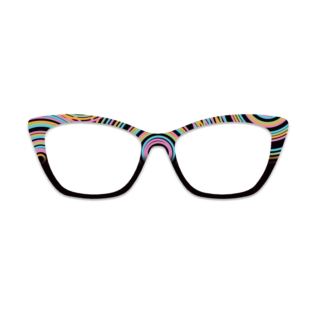 Colorful Spiral Stripe Glasses Toppers #4245187188