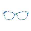 White Base Blue Purple Floral Glasses Toppers #6268165217