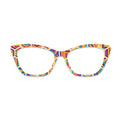 Colorful Ethnic Geometric Mosaic Glasses Toppers #8061136021