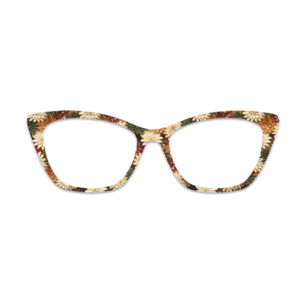 Vintage Autumn Floral Glasses Toppers #8582653834