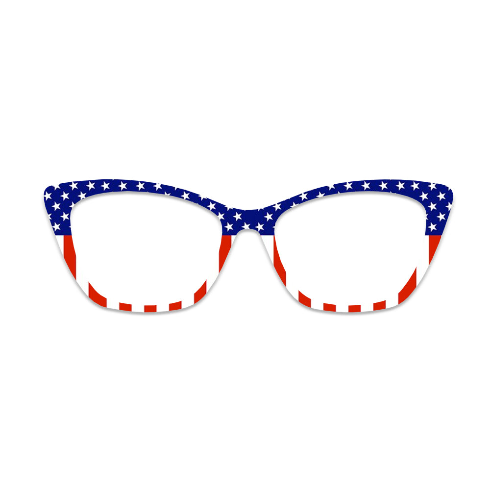 Star Stripe Flag Pattern Glasses Toppers #1831042175
