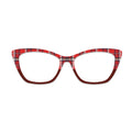 Red Plaid Pattern Glasses Toppers #3484727132
