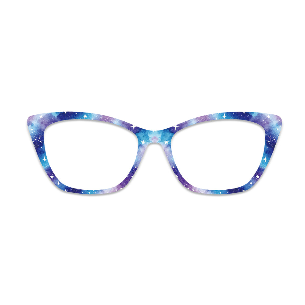 Blue Purple Galaxy Star Glasses Toppers #4290790387