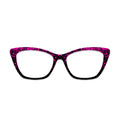 Black Pink Splatter Pattern Glasses Toppers #4724479889