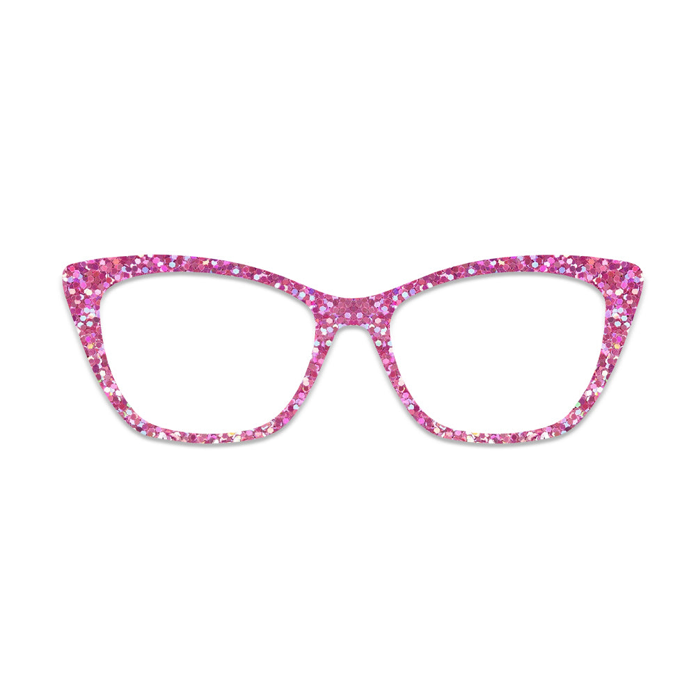 Pink Sequin Pattern Glasses Toppers #3733534488