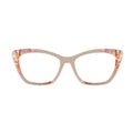 Light Brown Floral Pattern Glasses Toppers #3599883325