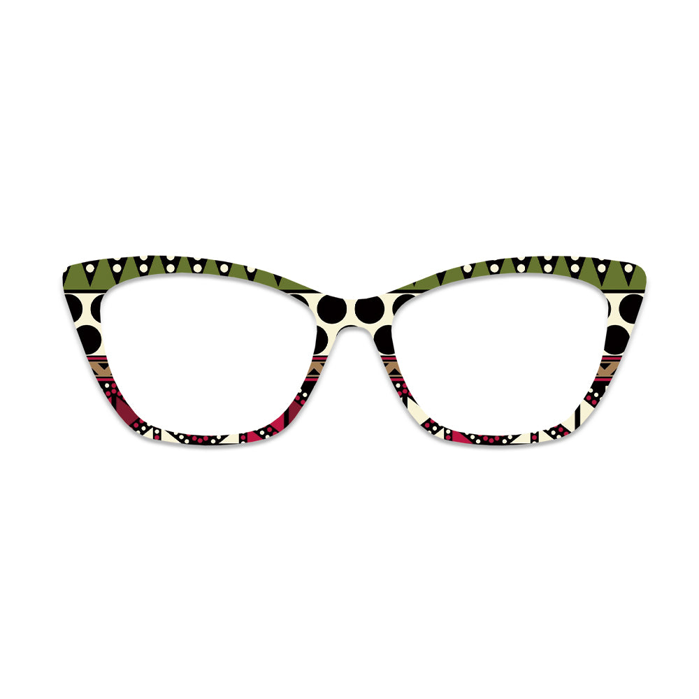 Ethnic Geometric Polka Dot Splice Glasses Toppers #4516039539