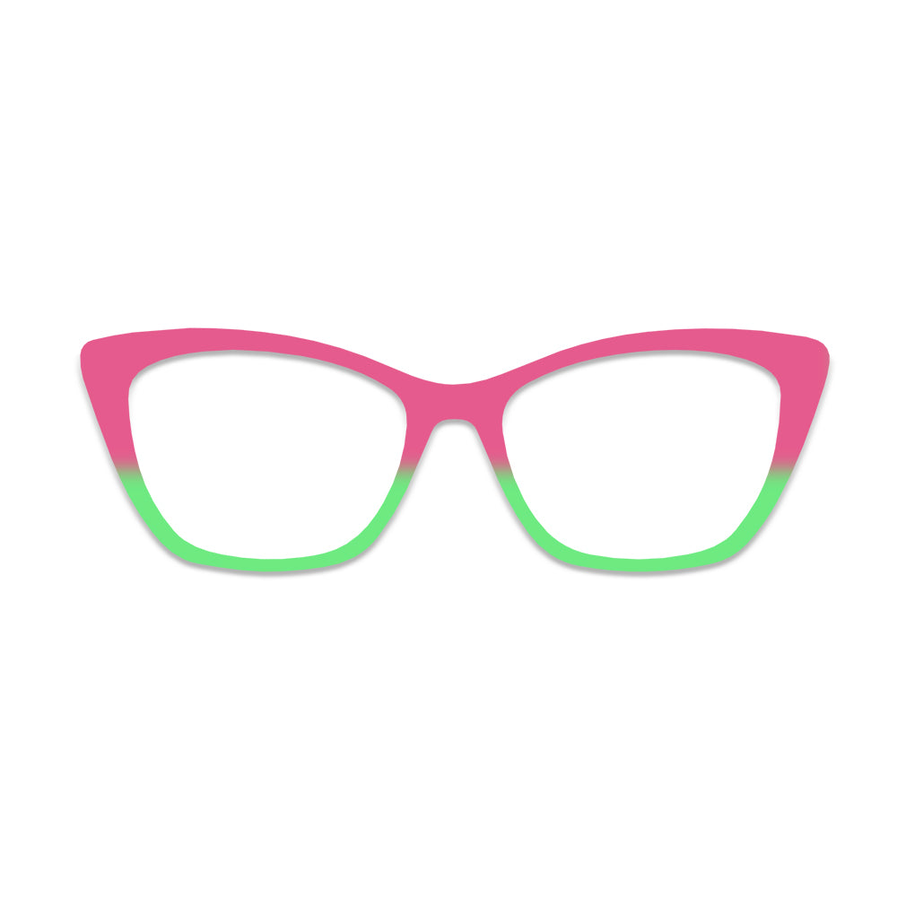 Pink Green Gradient Glasses Toppers #6360735921