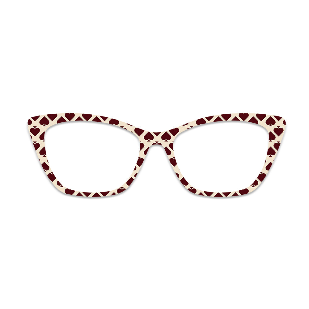 Wine Red Spade Glasses Toppers #1932397370