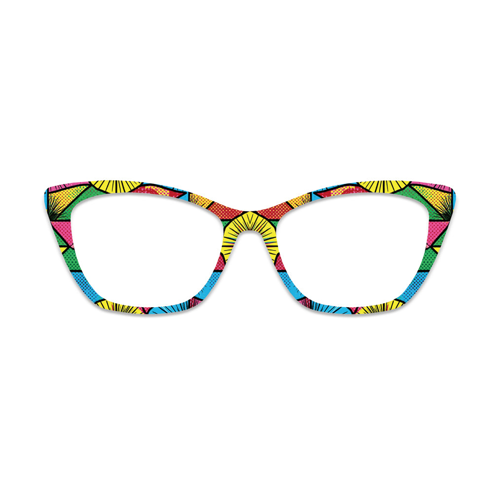 Pop Art Comic Colorful Glasses Toppers #7259214860