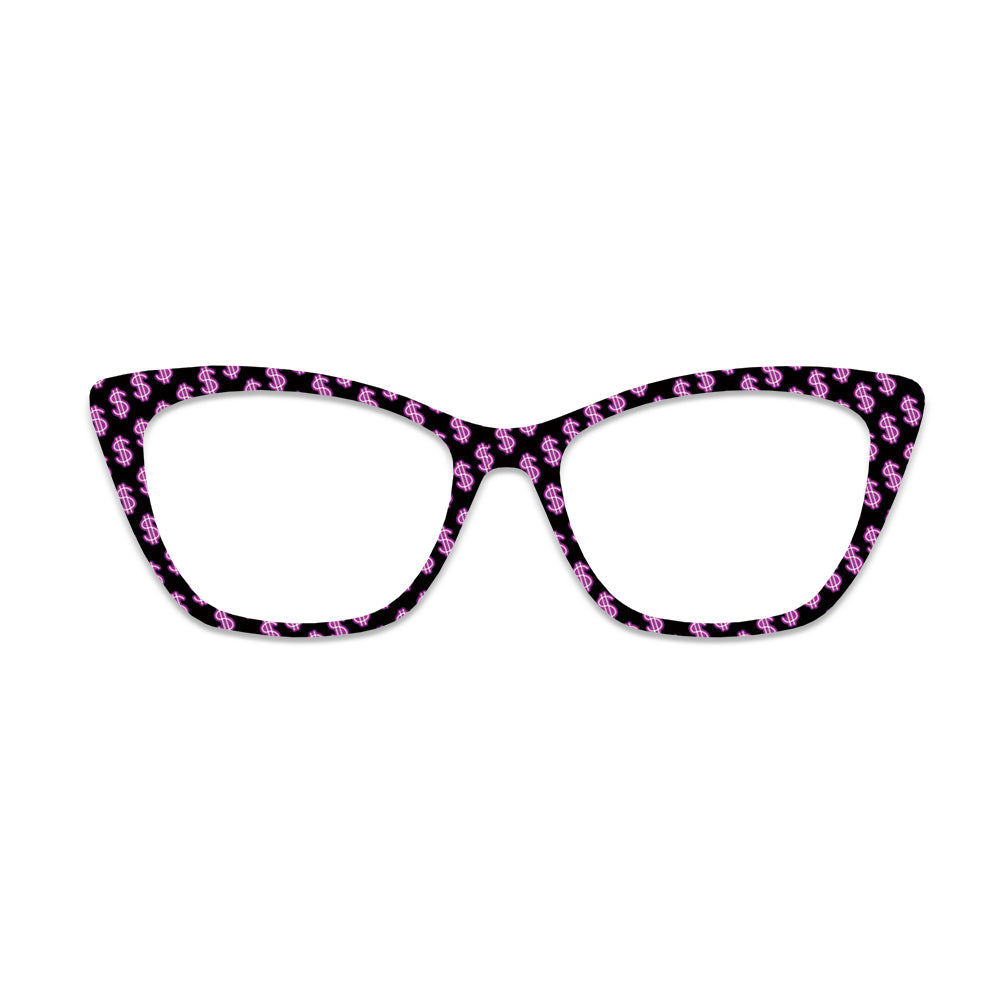 Black Pink Dollar Sign Glasses Toppers #6010040361