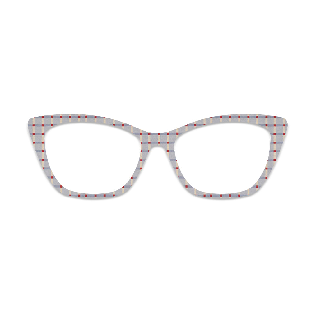 Vintage Plaid Pattern Glasses Toppers #5836242706