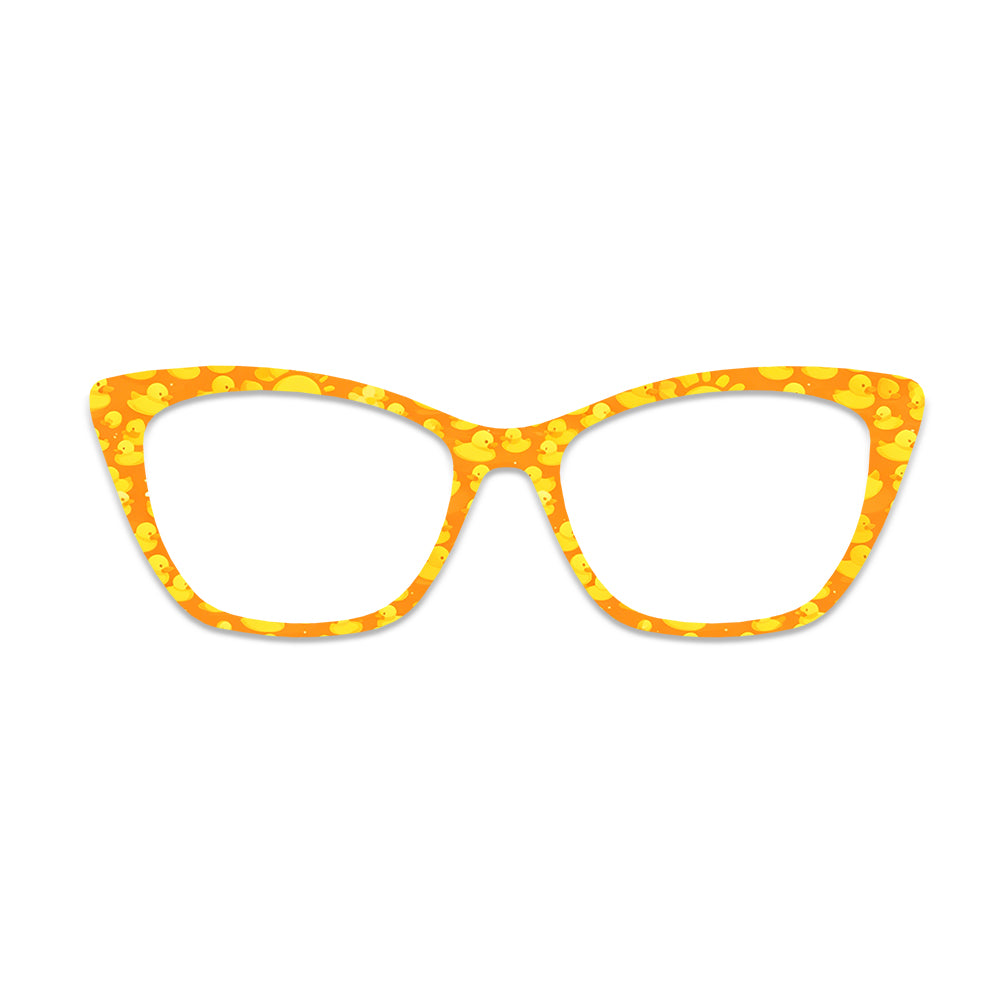 Orange Rubber Duck Glasses Toppers #6130640613