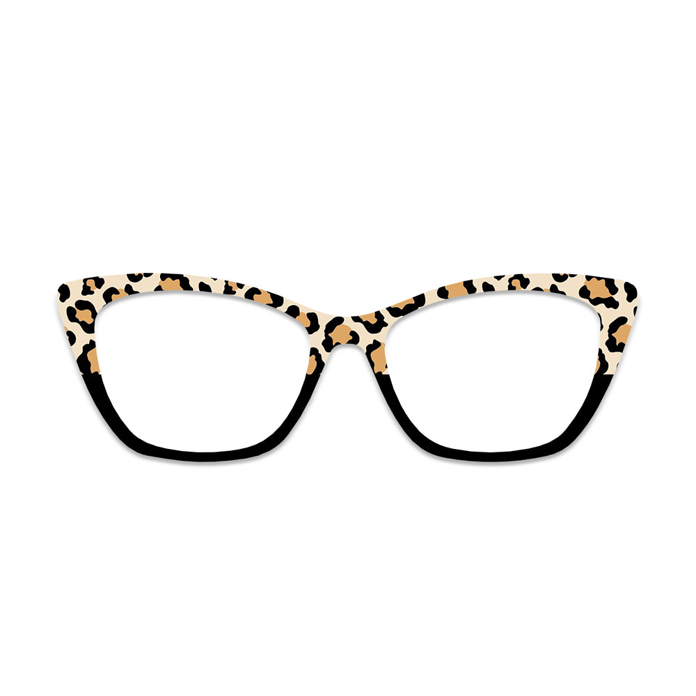Leopard Print Pattern Glasses Toppers #5381534710
