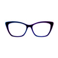 Blue Purple Neon Outline Pattern Glasses Toppers #2034460935