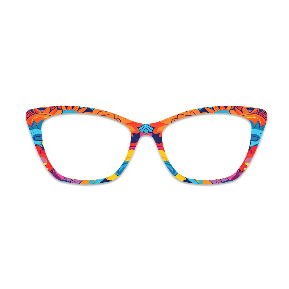 Colorful Mexican Floral Glasses Toppers #2758971520