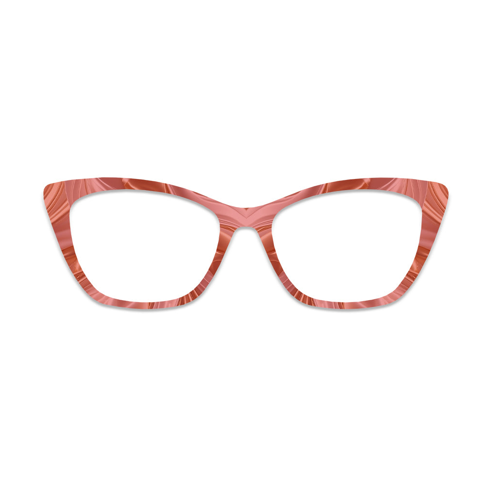 Rose Gold Marble Pattern Glasses Toppers #4489056744