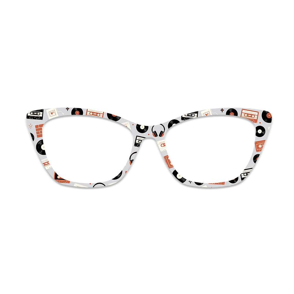 Vintage Record Tape Glasses Toppers #2424674634