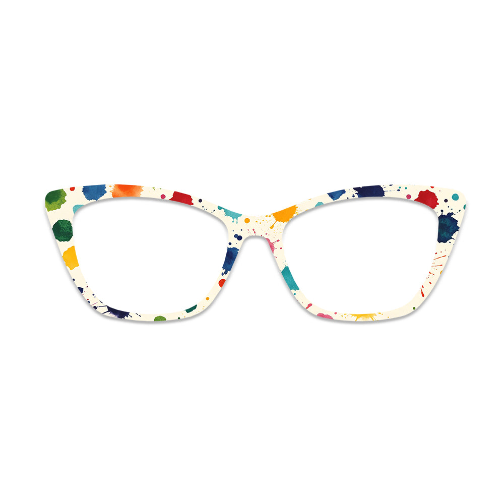 Colorful Paint Splash Glasses Toppers #2859693392