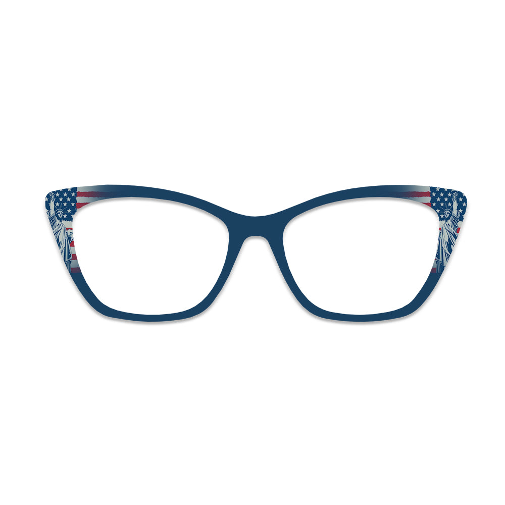 Statue Of Liberty Flag Pattern Glasses Toppers #2457081229