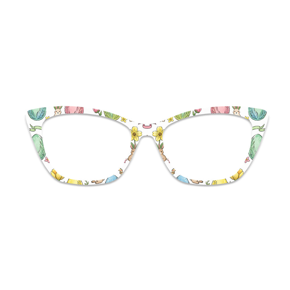 Easter Floral Bunny Glasses Toppers #3340251470