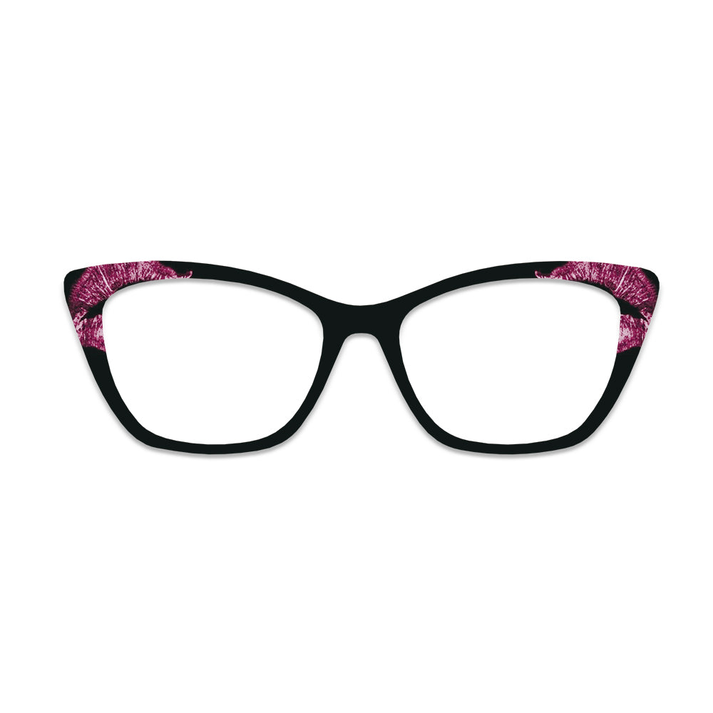 Magenta Lip Print Glasses Toppers #1036770256